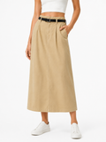 Ladies chino skirts with belt