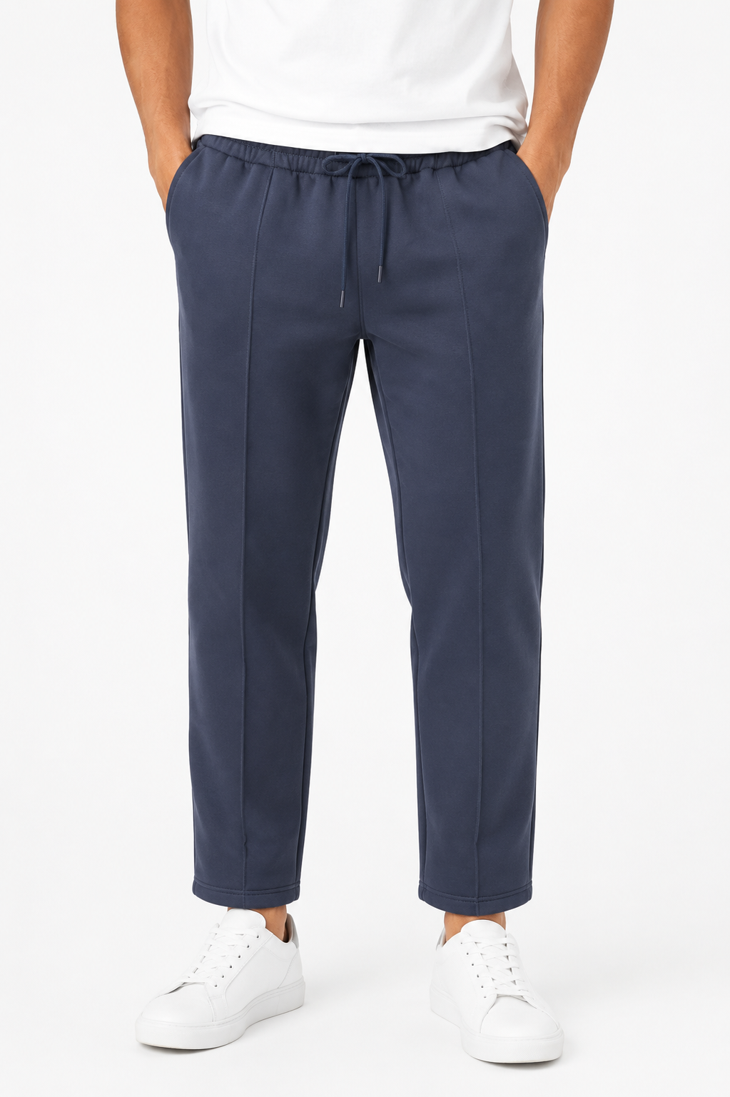 Man navy blue joggers