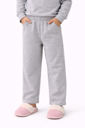 Girls Grey Fleece Jogger Pants
