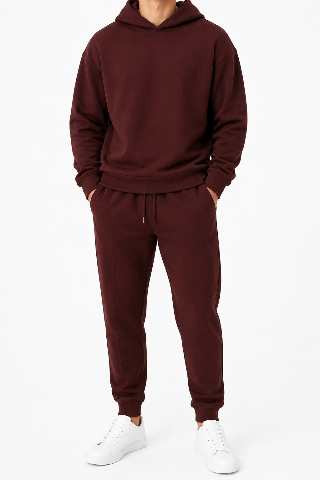 Men's burgundy scuba sets