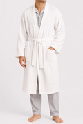 White Waffle Wrap Gown