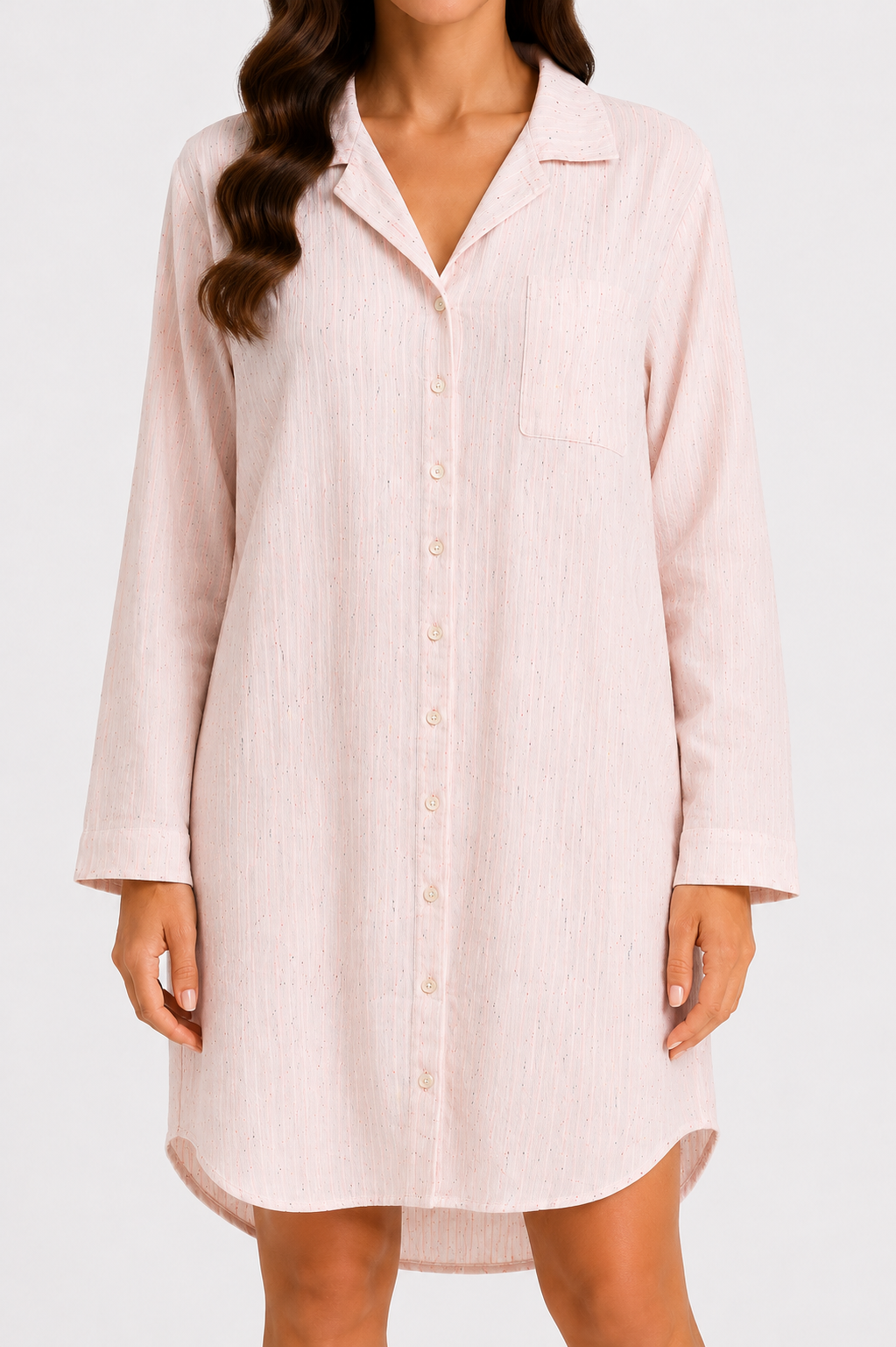 Pink with Yellow Stripes Sleep Shirt
