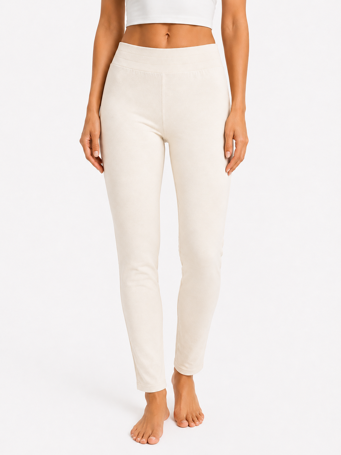 Cream Soft-Touch Leggings