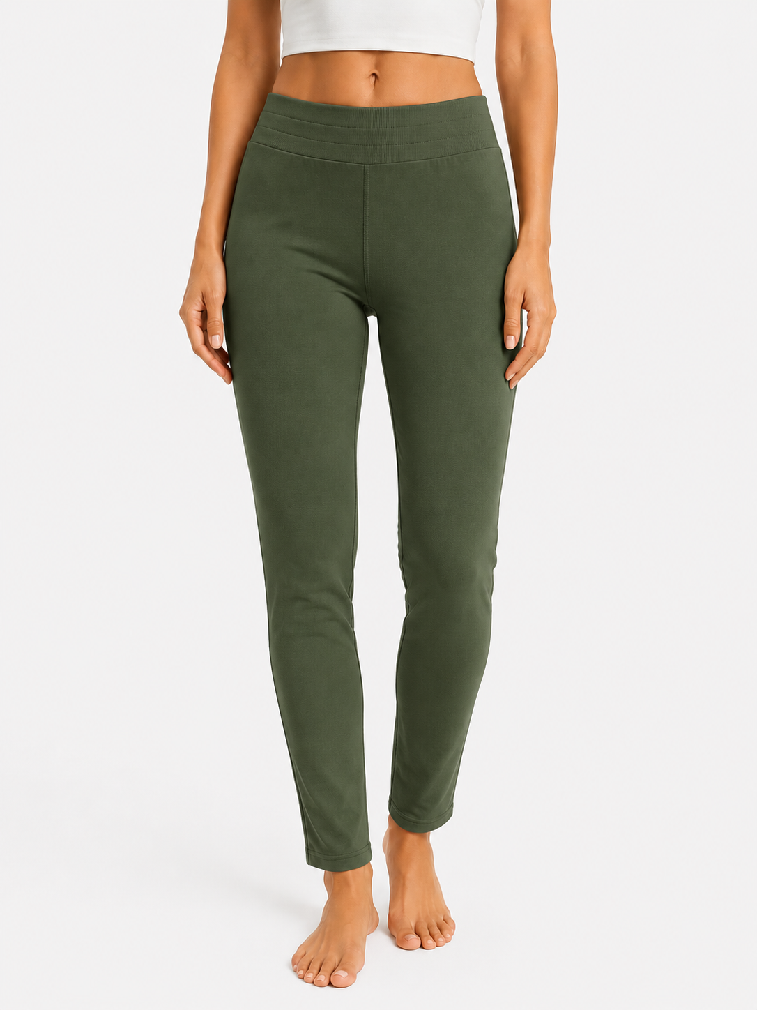 Olive green Soft-Touch Leggings