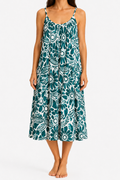 Green Floral Casual Dress