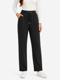 Black Straight-Leg Joggers