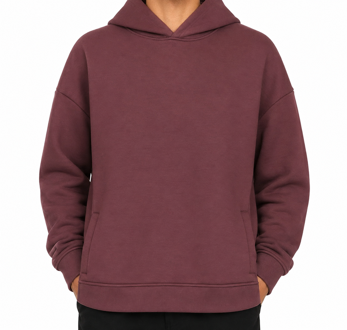 Men's burgundy scuba jacket