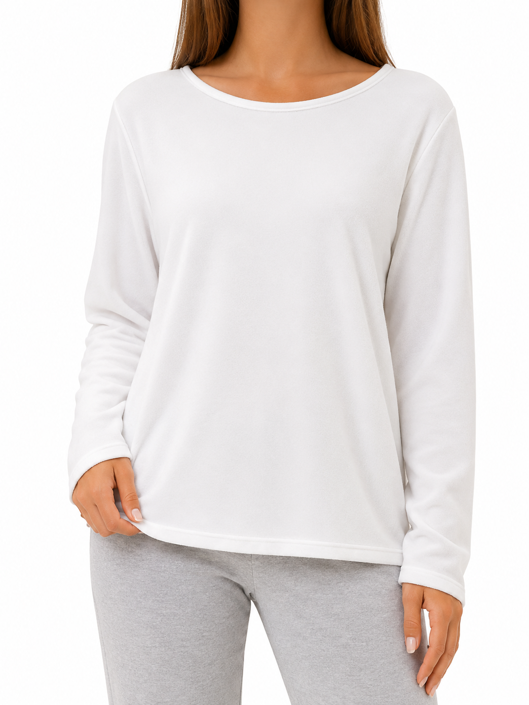 White Winter PJ Top